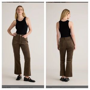 Quince Brown Flare & Wide Leg Jeans